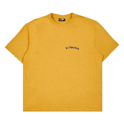 Pre-owned Pleasures Neural Heavyweight T-shirt 'squash' In Yellow