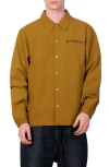 Pleasures Neural Snap Front Jacket In Brown