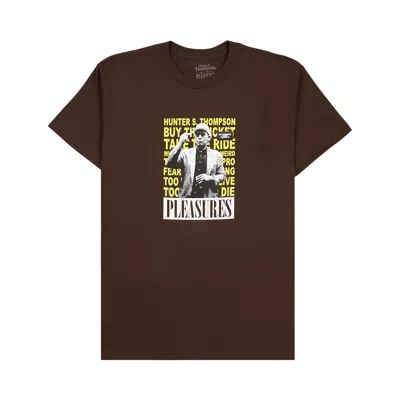 Pre-owned Pleasures No Smoking T-shirt 'brown'