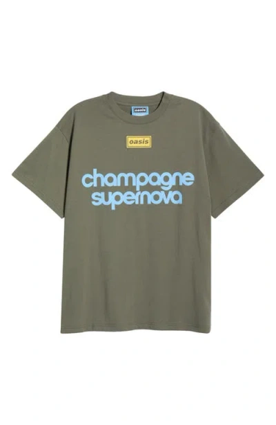 Pleasures Nordique Graphic Cotton T-shirt In Gray