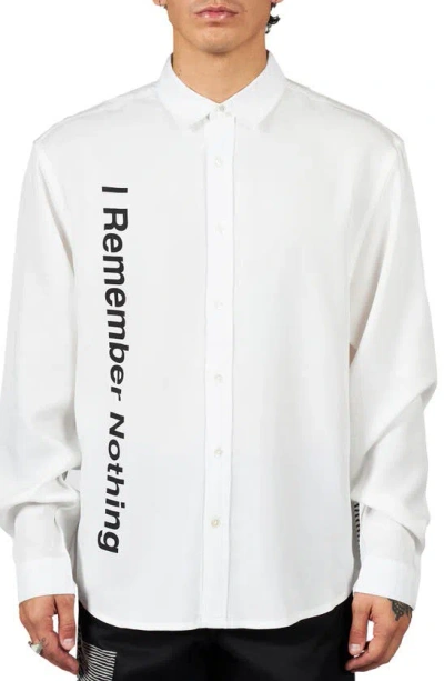 Pleasures Nothing Button-down Shirt In White