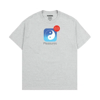Pre-owned Pleasures Notify T-shirt 'heather Grey'