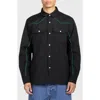 Pleasures Nylon Wester Snap-up Shirt In Black