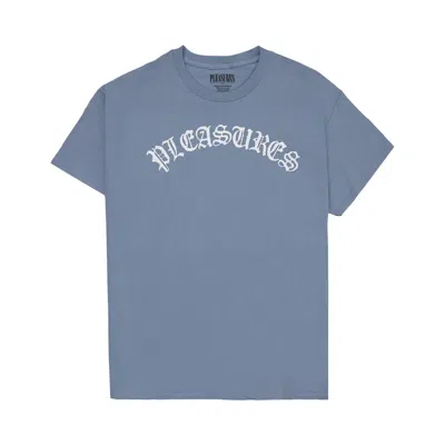 Pre-owned Pleasures Old E Logo T-shirt 'slate' In Grey