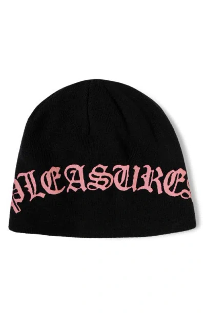 Pleasures Old E Skully Beanie In Black