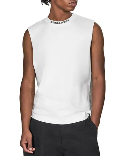 Pleasures Old English Sleeveless Logo T-shirt In White