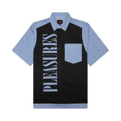Pre-owned Pleasures Onyx Button Up 'blue' | Men's Size L