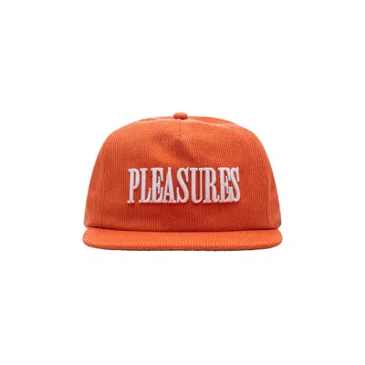 Pre-owned Pleasures Onyx Corduroy Snapback 'safety Orange' | Men's Size Onesize
