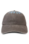 Pleasures Onyx Crown Washed Cotton Twill Baseball Cap