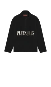 Pleasures Onyx Oversize Half Zip Fleece Pullover In Black