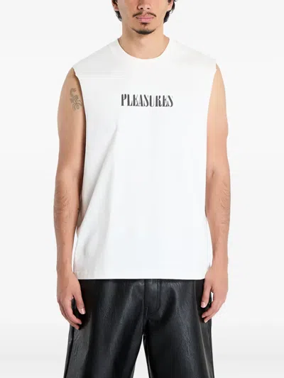 Pleasures Onyx Logo-print Vest In White