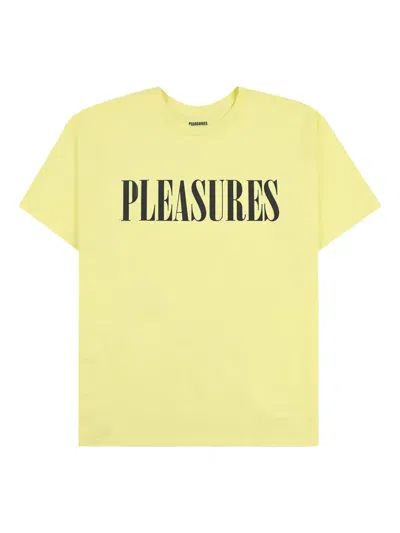 Pleasures Onyx Logo Graphic T-shirt In Cornsilk