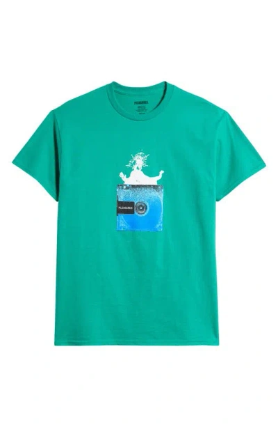 Pleasures Opera Cotton Graphic T-shirt In Kelly Green