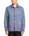 Pleasures Operator Overshirt In Blue