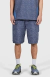 Pleasures Oval Tactical Cargo Shorts In Blue