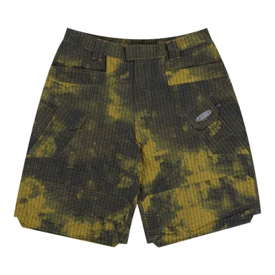 Pre-owned Pleasures Oval Tactical Cargo Shorts 'yellow'