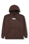 Pleasures Overview Logo Graphic Hoodie In Brown