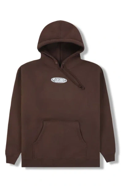 Pleasures Overview Logo Graphic Hoodie In Brown