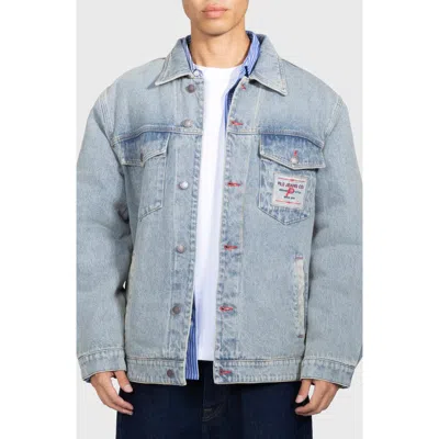 Pleasures Park Insulated Denim Jacket In Blue