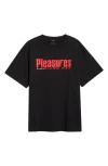 Pleasures Piano Bar Cotton Graphic T-shirt In Brown