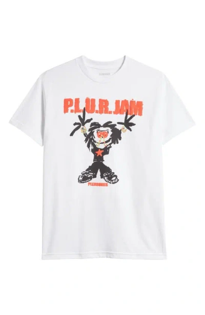 Pleasures P.l.u.r. Jam Cotton Graphic T-shirt In White