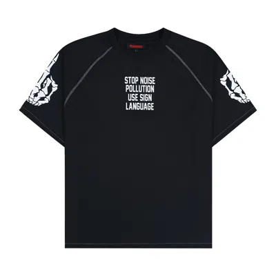 Pre-owned Pleasures Pollution Boxy Raglan T-shirt 'black' | Men's Size M