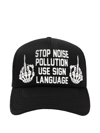 Pleasures Pollution Trucker Cap In Black