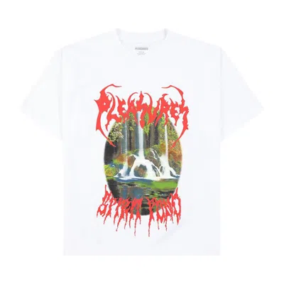 Pre-owned Pleasures Pond T-shirt 'white' | Men's Size M