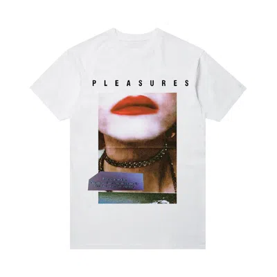 Pre-owned Pleasures Poor Connection T-shirt 'white'