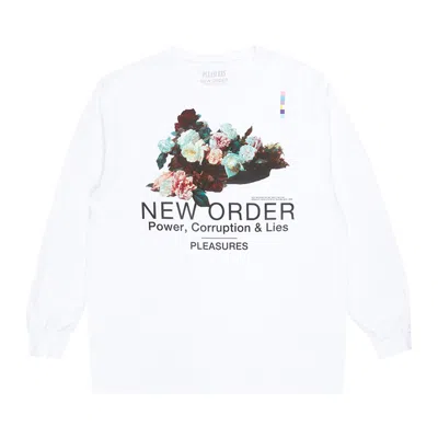Pre-owned Pleasures Power Long-sleeve T-shirt 'white' | Men's Size L