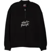 Pleasures Primetime Quarter Zip Pullover In Black