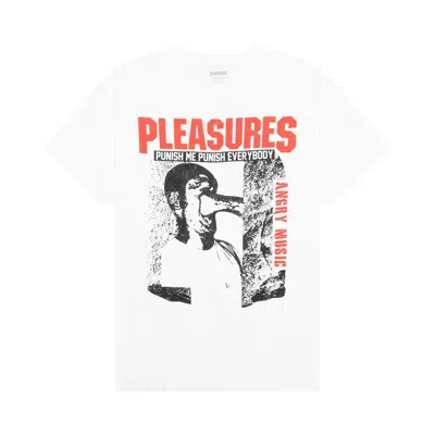 Pre-owned Pleasures Punish T-shirt 'white'