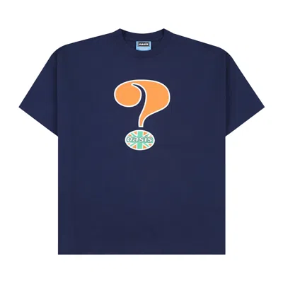Pre-owned Pleasures Question Mark T-shirt 'navy' | Blue | Men's Size Xl