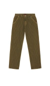 Pleasures Rail Stripe Work Pants In Brown