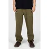 Pleasures Railroad Stripe Work Pants In Green
