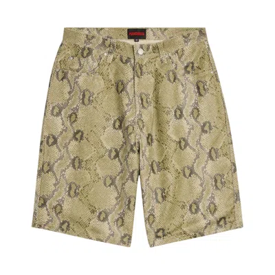 Pre-owned Pleasures Rattle Shorts 'green' | Men's Size 30
