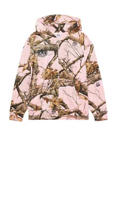 Pleasures Realtree Velour Hoodie In Pink