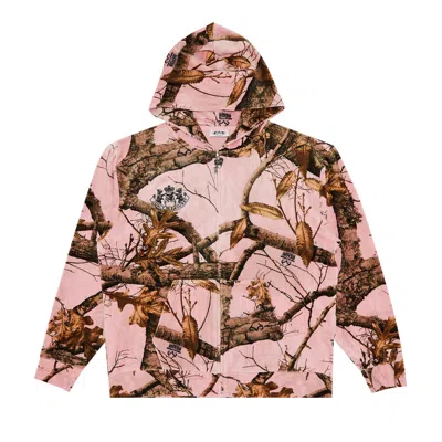 Pre-owned Pleasures Realtree Velour Hoodie 'pink Camo' | Men's Size Xxl
