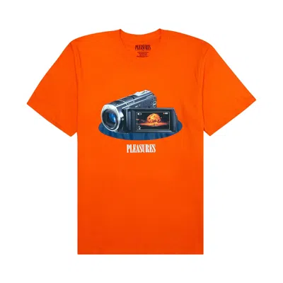 Pre-owned Pleasures Recording T-shirt 'orange' | Men's Size L