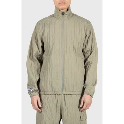 Pleasures Rescue Pleated Track Jacket In Olive