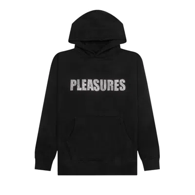 Pre-owned Pleasures Rhinestone Impact Hoodie 'black'