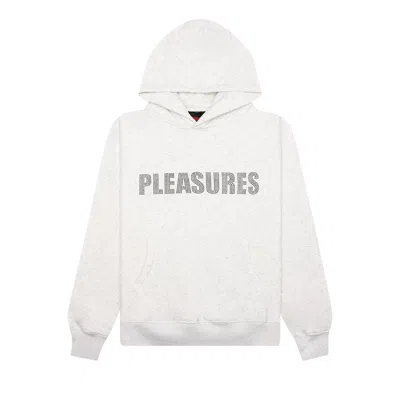 Pre-owned Pleasures Rhinestone Impact Hoodie 'light Heather Grey' | Men's Size M In Gray