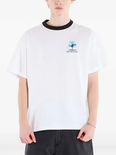 Pleasures Ringer-graphic T-shirt In White