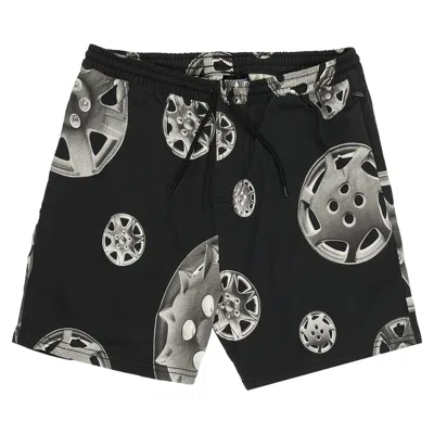 Pre-owned Pleasures Roadside Twill Shorts 'black'