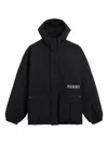 Pleasures Run Hooded Nylon Jacket In Black
