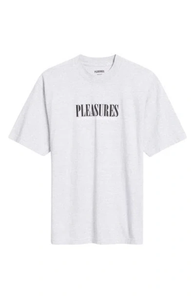 Pleasures Satisfaction Cotton Graphic T-shirt In Grey