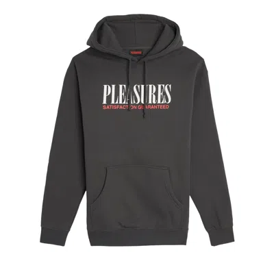 Pre-owned Pleasures Satisfaction Hoodie 'asphalt' In Black