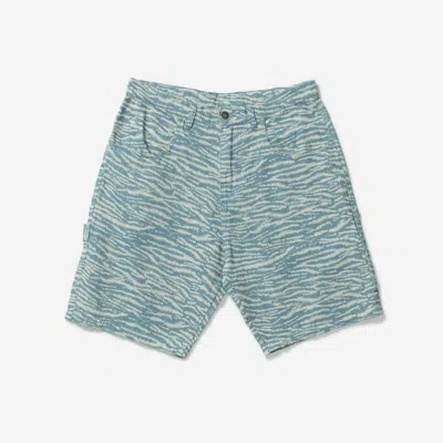 Pleasures Saturn Denim Shorts In Blue