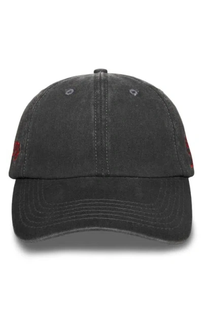 Pleasures Scrawl Adjustable Cotton Twill Baseball Cap In Black