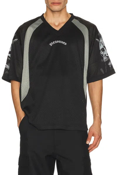 Pleasures Screws Football Jersey In Black